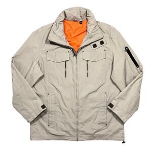 London FOG Functional Outdoor Gear Gray Water Resistant Rain Jacket Mens Large